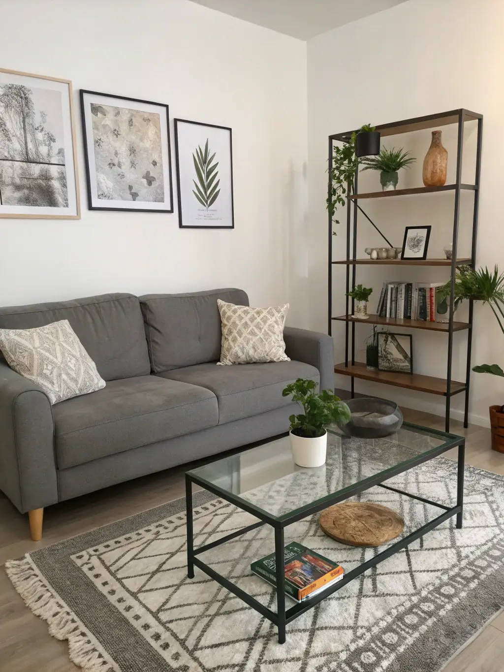 A brightly lit, modern living room showcasing a recent NovaHogar interior design project, emphasizing the use of natural light and minimalist decor.